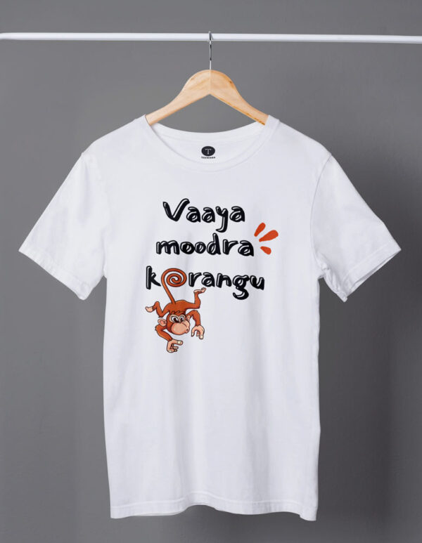 Vaaya Moodra Korangu Movie Men's T-Shirt -DK - Image 2