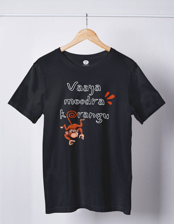 Vaaya Moodra Korangu Movie Men's T-Shirt - LT - Image 4