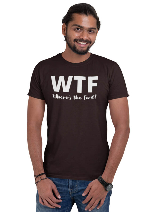 WTF Where is The Food? T-Shirt for Men LT - Image 3