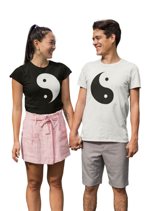 Yin and Yang Valentine Couple T-Shirt - Image 2