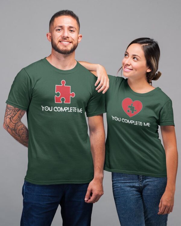 You Complete me, Heart Lego Valentine Couples T-Shirt - LT