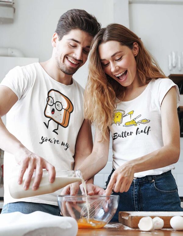 You're my Butter Half Valentine Couples T-Shirt DK - Image 5