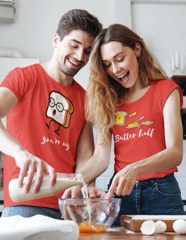 You're My Butter Half Valentine Couples T-Shirt - LT - Image 3