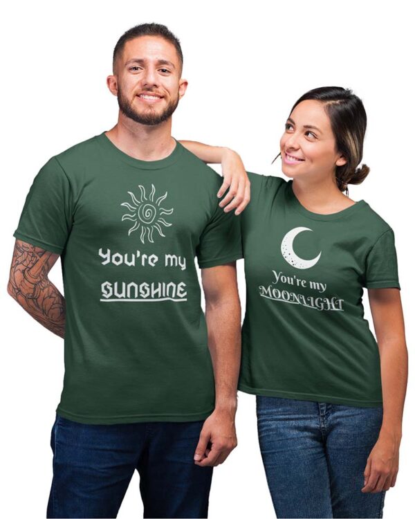 You're My Sunshine, You're My Moonlight Valentine Couple T-Shirt - LT - Image 6