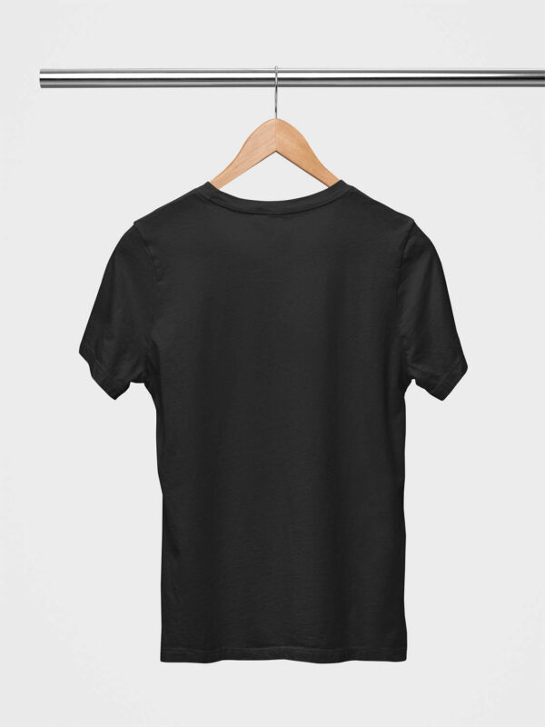 Black Classic Plain Round Neck T-Shirt for Women - Image 2