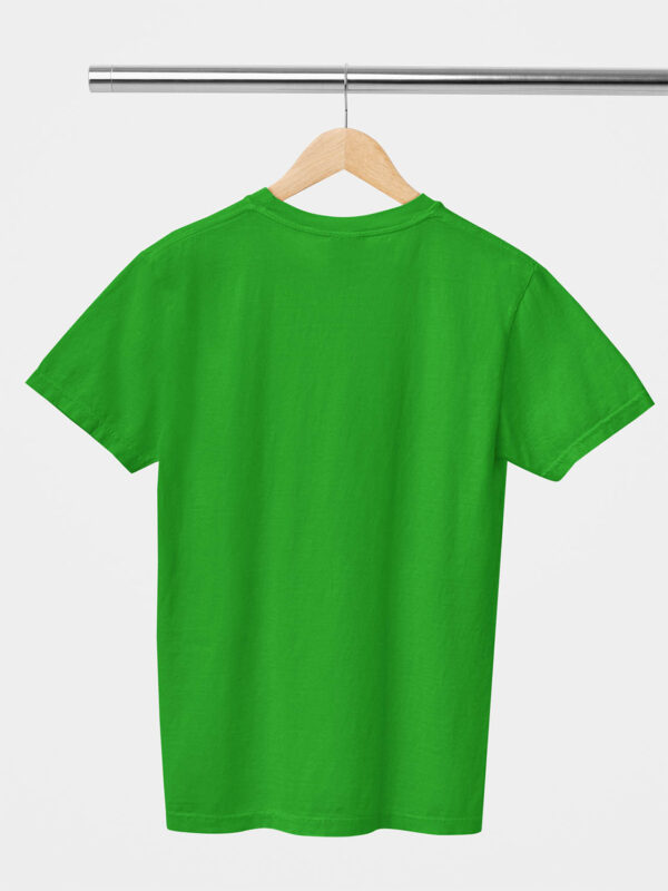 Flag Green Classic Plain Round Neck T-Shirt for Men - Image 2