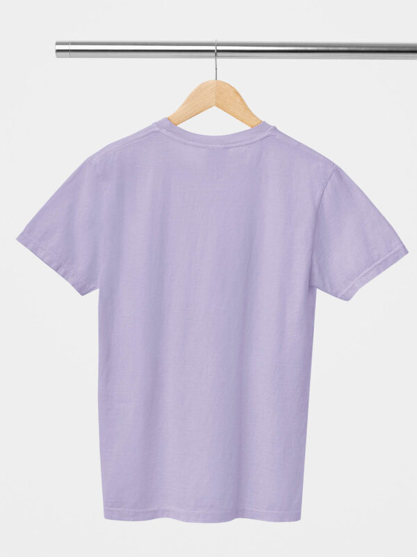 Lavender Classic Plain Round Neck T-Shirt for Men - Image 2