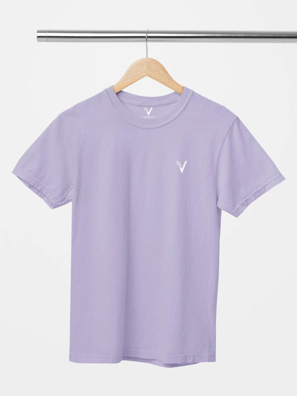 Lavender Classic Plain Round Neck T-Shirt for Men