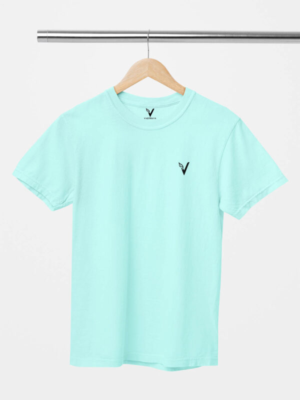 Mint Classic Plain Round Neck T-Shirt for Men