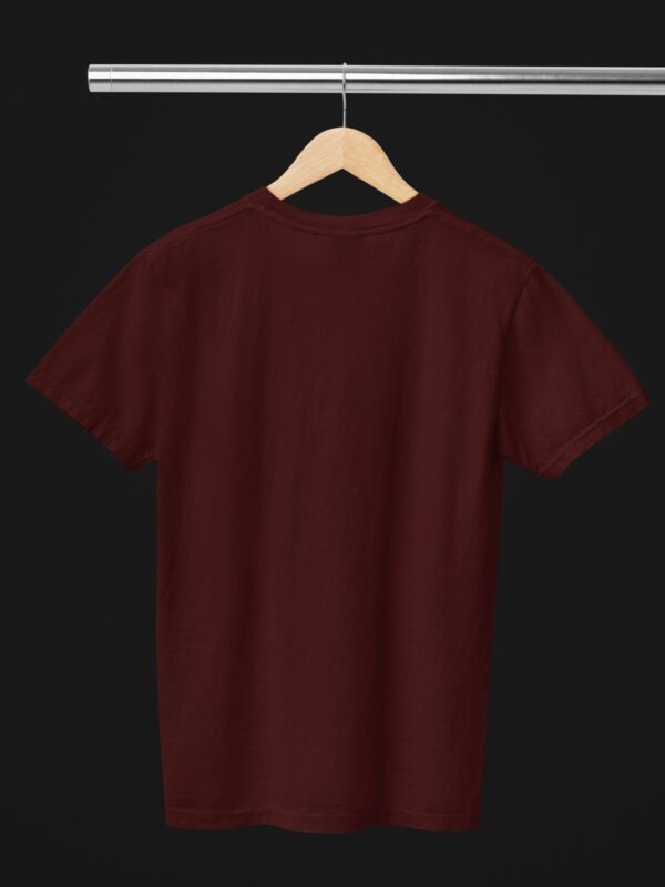 Maroon Supima Premium Classic Unisex Cotton T-Shirt - Image 2