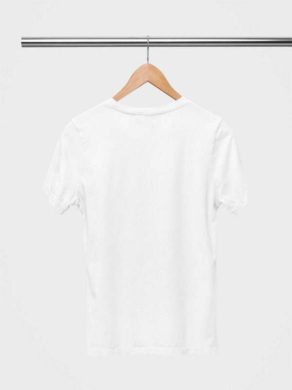 White Classic Plain Round Neck T-Shirt for Women - Image 2