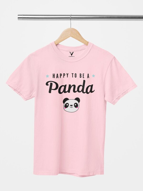 Happy To Be a Panda Design Printed Unisex T-Shirt - Image 7