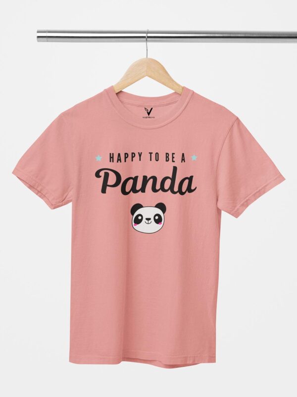 Happy To Be a Panda Design Printed Unisex T-Shirt - Image 9