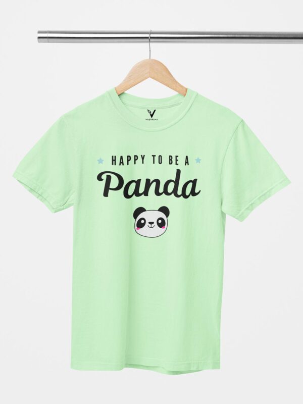 Happy To Be a Panda Design Printed Unisex T-Shirt - Image 10