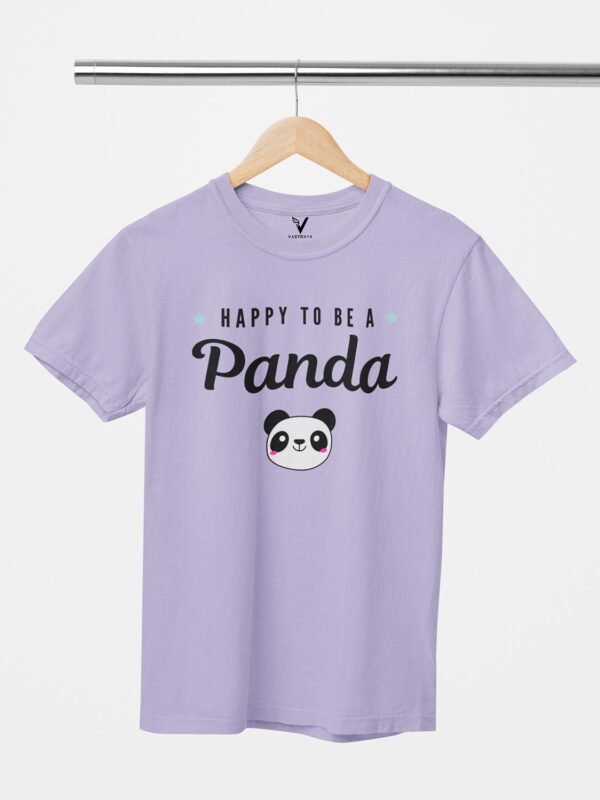 Happy To Be a Panda Design Printed Unisex T-Shirt - Image 11