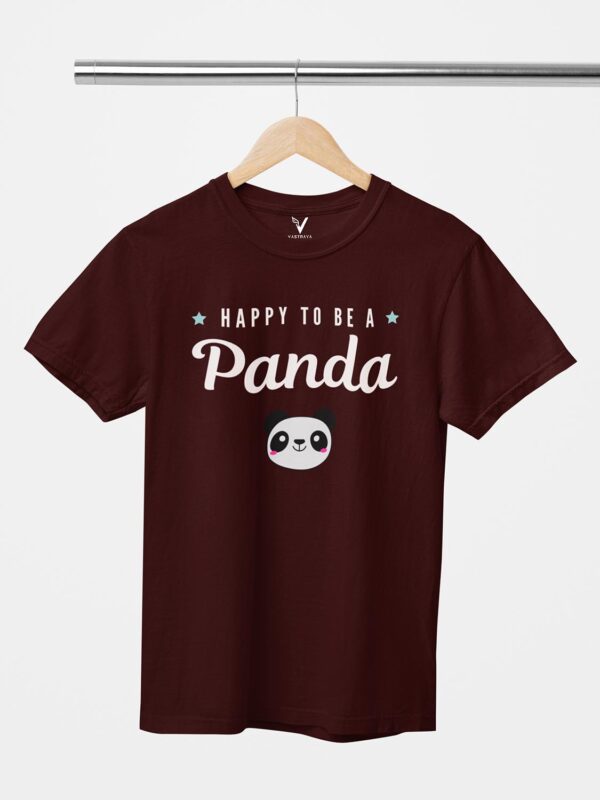 Happy To Be a Panda Design Printed Unisex T-Shirt - Image 12