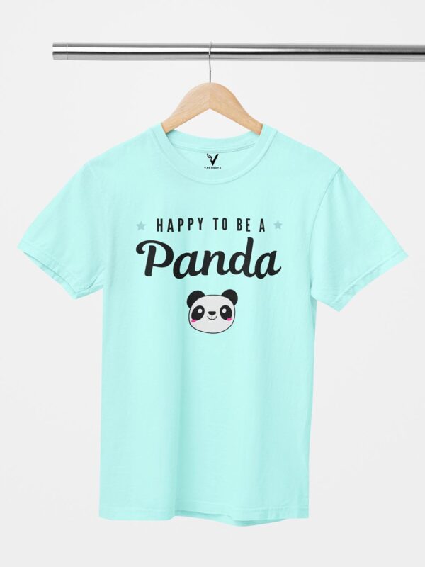 Happy To Be a Panda Design Printed Unisex T-Shirt