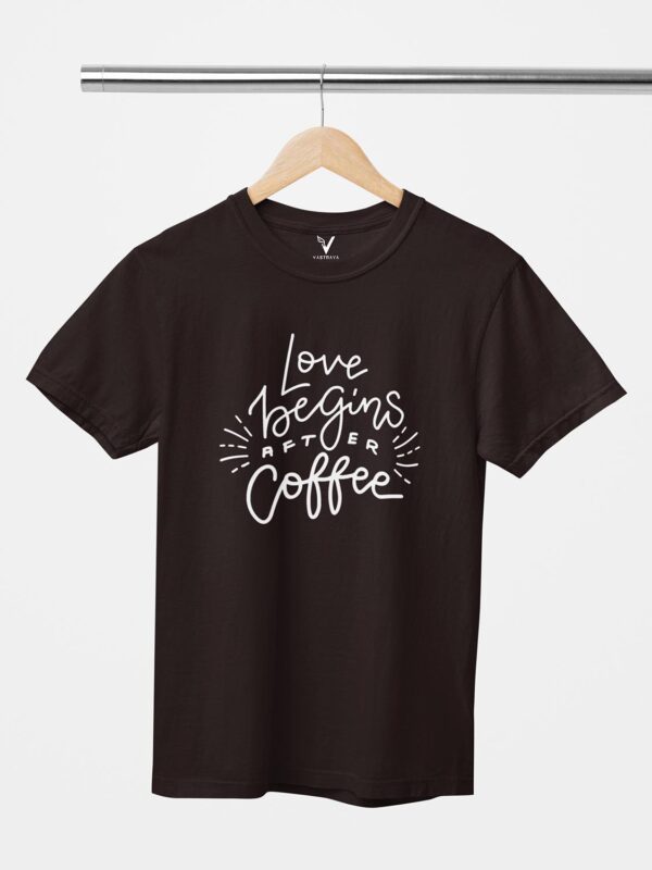 Love Beings after Coffee Design Printed Unisex T-Shirt - Image 5